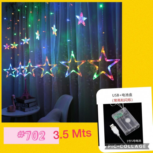 Serie cortina de luces multicolor 3.5 m Mod. 702